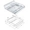 Azar Displays Adjustable Divider Bin Cosmetic Tray, Gravity Feed Hangs 104 Degrees from the Wall, Clear, 2-Pack 225899-DIVIDER-2PK - alternate 9